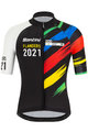 SANTINI κοντομάνικες φανέλα - UCI WC FLANDERS 2021 - μαύρο/ιριδίζον