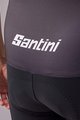SANTINI κοντά παντελόνια με τιράντες - TOUR DE FRANCE 2022 - λευκό/κόκκινο/μαύρο
