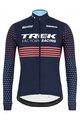 SANTINI χειμερινές μακρυμάνικες φανέλες - TREK 2022 FACTORY RACING CX WINTER - ροζ/μπλε