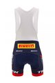 SANTINI κοντά παντελόνια με τιράντες - TREK SEGAFREDO 2023 FAN LINE KIDS - κόκκινο/μπλε