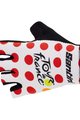SANTINI γάντια με κοντά δάχτυλο - TOUR DE FRANCE 2024 - λευκό/κόκκινο