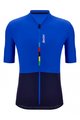 SANTINI κοντομάνικες φανέλα - UCI RIGA - μπλε/μαύρο