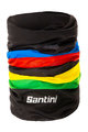 SANTINI μαντήλι λαιμού - UCI RAINBOW - μαύρο/ιριδίζον