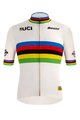 SANTINI κοντομάνικες φανέλα - UCI WORLD 100 GOLD - ιριδίζον/λευκό