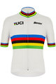 SANTINI κοντομάνικες φανέλα - UCI WORLD CHAMP ECO - ιριδίζον/λευκό