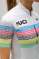 SANTINI κοντομάνικες φανέλα - UCI WORLD 100 LADY - λευκό/ιριδίζον