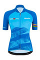 SANTINI κοντομάνικες φανέλα - UCI WORLD LADY - γαλάζιο