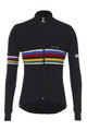 SANTINI χειμερινές μακρυμάνικες φανέλες - UCI RAINBOW WOOL - μαύρο