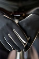 SANTINI γάντια με μακριά δάχτυλα - VEGA - μαύρο