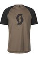 SCOTT κοντομάνικα μπλουζάκια - ICON RAGLAN SS - μαύρο/καφέ
