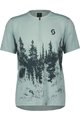 SCOTT κοντομάνικες φανέλα - TRAIL FLOW ZIP SS - πράσινο/ανοιχτό πράσινο