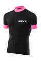 SIX2 κοντομάνικες φανέλα - BIKE3 STRIPES - μαύρο/ροζ