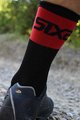 SIX2 κάλτσες κλασικές - SHORT LOGO - κόκκινο/μαύρο
