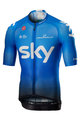 CASTELLI κοντομάνικες φανέλα - TEAM SKY 2019 - λευκό/γαλάζιο/μαύρο