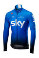 CASTELLI χειμερινές μακρυμάνικες φανέλες - TEAM SKY 2019 WINTER - λευκό/γαλάζιο/μαύρο