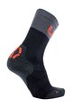 UYN κάλτσες κλασικές - LIGHT - γκρί/κόκκινο/μαύρο