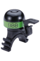 BBB Mini zvonček na bicykel s univerzálnym úchytom - BBB-16 MINIFIT - πράσινο
