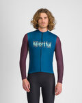 SPORTFUL χειμερινές μακρυμάνικες φανέλες - SUPERGIARA LOGO THERMAL - μπλε/μωβ