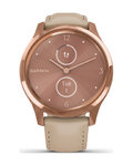GARMIN smart watch - VIVOMOVE LUXE 18K ROSE GOLD - ροζ/χρυσό/μπεζ