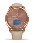 GARMIN smart watch - VIVOMOVE LUXE 18K ROSE GOLD - ροζ/χρυσό/μπεζ