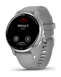 GARMIN smart watch - VENU 2 PLUS - γκρί/ασημένιο