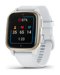 GARMIN smart watch - VENU SQ 2 MUSIC - χρυσό/λευκό