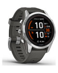 GARMIN smart watch - FENIX 7S PRO SOLAR - ανθρακί/ασημένιο