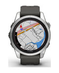 GARMIN smart watch - FENIX 7S PRO SOLAR - ανθρακί/ασημένιο