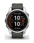 GARMIN smart watch - FENIX 7S PRO SOLAR - ανθρακί/ασημένιο