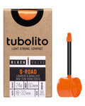 TUBOLITO σαμπρέλες - S-TUBO ROAD 700x18/28C BLACK - SV80 - πορτοκαλί