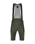 SANTINI κοντά παντελόνια με τιράντες - GRAVEL - πράσινο