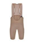 SANTINI κοντά παντελόνια με τιράντες - RTR - καφέ