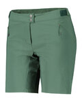 SCOTT κοντά παντελόνια χωρίς ιμάντες - ENDURANCE LS/FIT W/PAD W - πράσινο