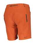 SCOTT κοντά παντελόνια χωρίς ιμάντες - ENDURANCE LS/FIT W/PAD W - πορτοκαλί