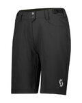 SCOTT κοντά παντελόνια χωρίς ιμάντες - TRAIL FLOW W/PAD - μαύρο