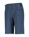 SCOTT κοντά παντελόνια χωρίς ιμάντες - TRAIL FLOW W/PAD - μπλε