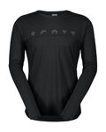 SCOTT μακρυμάνικα μπλουζάκια - DEFINED MERINO LS - μαύρο