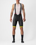 CASTELLI κοντά παντελόνια με τιράντες - COMPETIZIONE KIT - μαύρο/ανοιχτό πράσινο