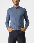 CASTELLI μακρυμάνικα μπλουζάκια - TECH 2 HENLEY - μπλε