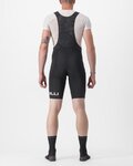 CASTELLI κοντά παντελόνια με τιράντες - PREMIO BLACK LTD EDITION - μαύρο/λευκό