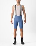 CASTELLI κοντά παντελόνια με τιράντες - FREE AERO RC - γαλάζιο