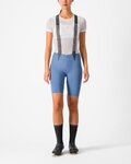 CASTELLI κοντά παντελόνια με τιράντες - FREE AERO RC W - γαλάζιο