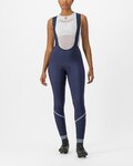 CASTELLI μακριά παντελόνια με τιράντες - VELOCISSIMA DT - μπλε