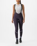 CASTELLI μακριά παντελόνια με τιράντες - VELOCISSIMA DT - μωβ
