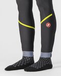 CASTELLI μακριά παντελόνια χωρίς τιράντες - VELOCISSIMA THERMAL - μαύρο/ανοιχτό πράσινο