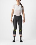 CASTELLI Παντελόνια ¾ χωρίς τιράντες - VELOCISSIMA THERMAL - μαύρο/ανοιχτό πράσινο