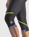 CASTELLI Παντελόνια ¾ χωρίς τιράντες - VELOCISSIMA THERMAL - μαύρο/ανοιχτό πράσινο