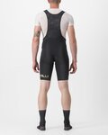 CASTELLI κοντά παντελόνια με τιράντες - PREMIO BLACK LTD EDITION - μαύρο/χρυσό