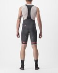 CASTELLI κοντά παντελόνια με τιράντες - FREE AERO RC CLASSIC - γκρί/ροζ