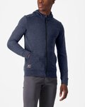 CASTELLI φούτερ - MILANO 2 FULL ZIP FLEECE - μπλε